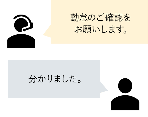 勤怠締日3日前＆締切当日